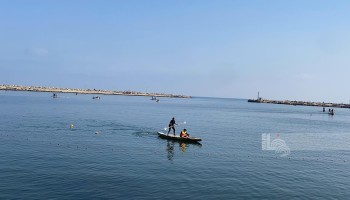 Palestinian Fishermen Continue to Fish Off the Ruins of Gaza Port Amid Ongoing Israeli Attacks on the Gaza Strip