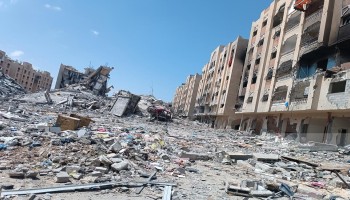 Massive Destruction Caused by Israeli Occupation Forces in Hamad City, West of Khan Younis